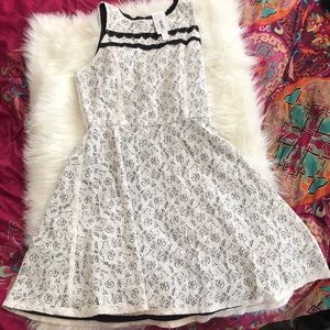 Aqua white dress Size L